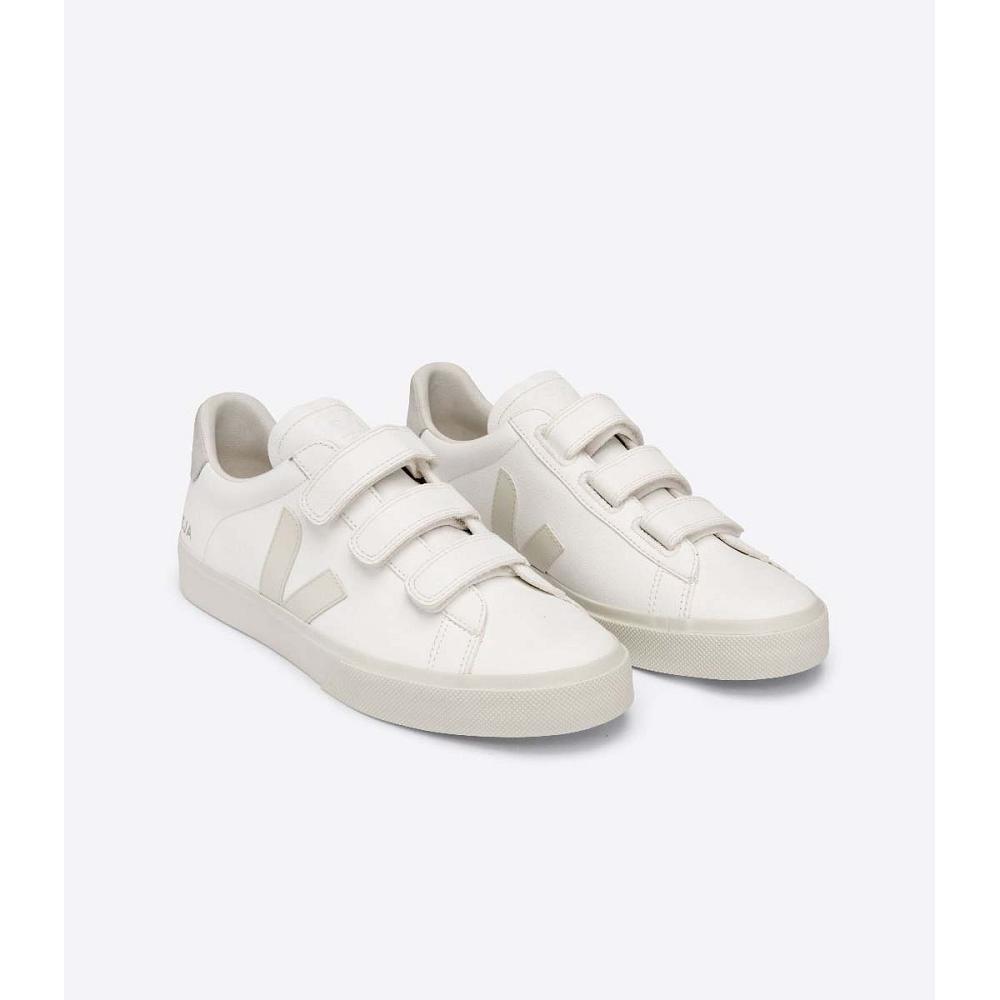 Veja RECIFE CHROMEFREE Tornacipő Női White/Beige | HU 623FDN